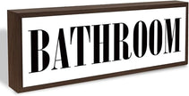 Bathroom Sign, Rustic Framed Wooden Box Sign, Decorative Wooden Plaques, Wall & Shelves Decor for Bathroom, Restroom Decoration for Home Office, Farmhouse Decor