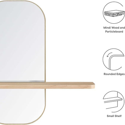 Modway EEI-6349-OAK Solstice Mirror, Oak