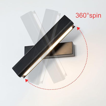 Linear Adjustable Wall Light Modern 4W LED Warm Light Wall Sconce Indoor 360° Rotation Wall Mounted Light Fixture, Aluminum Picture Lights for Gallery, Bedroom, Corridor (22cm/8.66")