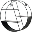 Ochine Wall Mounted Floating Shelves Rustic Round Storage Display Hexagonal Wall Hanging Shelf Home Decor for Living Room, Bedroom, Bathroom, Office, Kitchen