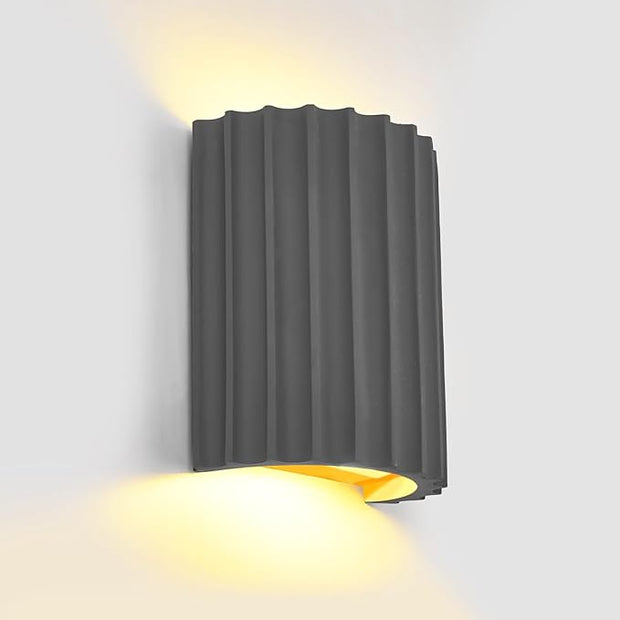 ZEROUNO Modern LED Wall Sconces Wall Lighting,Gray Resin Indoor Hardwired Sconce Light Fixtures Up and Down Wall Mount Light Lamp for Living Room Bedroom Bedside Hallway with G9 Bulb