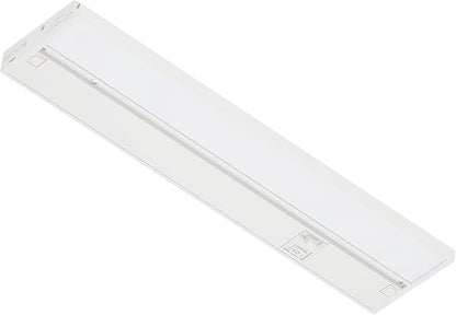 LAGOM Halo Under Cabinet Light, 12‑Inch Hardwired Dimmable LED, 2700K/4000K/5000K, Power Cord Sold Separately, White, UC0112WH27