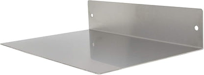 Buhbo Mitus Floating Shelf Wall Mounted (8 inch x 12 inch) Heavy Duty Industrial Modern, Brushed Stainless Steel