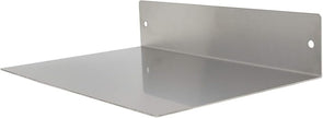 Buhbo Mitus Floating Shelf Wall Mounted (8 inch x 12 inch) Heavy Duty Industrial Modern, Brushed Stainless Steel