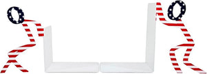 Geguton Liam Patriot Bookend – Steel Epoxy-Coated – Decorative Book Support Pair for Living Room, Home Office or Gift