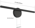 Aipsun Black Wall Sconce Rotatable 360° LED Black Wall Light Fixture for Bedroom Living Room Hotel Hallway Corridor Warm White 3000K