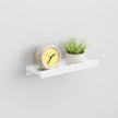 Floating Shelves for Wall, Wall Mounted Shelves with Lip for Storage, Metal Display Shelves for Home Decor, Kitchen/Living Room/Bedroom/Bathroom Shelf, White 12 inch 1 Pack