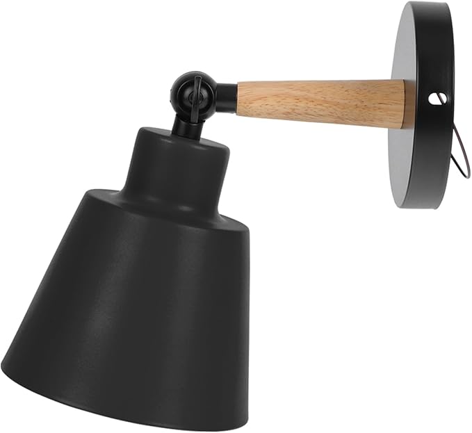 Garneck Chic Modern Wall Light Indoor Wall Lamp Simple Sconce for Bedroom Corridor Living Room Easy to Install Black Nordic Style Decorative Fixture