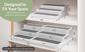 Pack of 1, Expandable 3 Tiered Spice Rack Organizer for Cabinet and Kitchen Pantry Shelf - Non-Slip Shelves for Spices, Seasoning, Canned Food, Medicine Cabinet Organizer - Includes Silicone Funnels