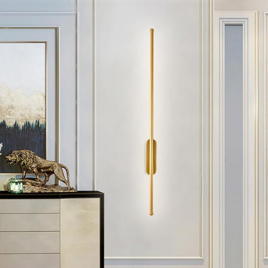 LED Wall Sconce Hardwired Linear Light Fixture, Minimalist Indoor Lamp for Bedroom, Living Room, Hallway - 6000K, 120cm