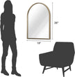 Bathroom Arched Wall Mirror Brushed Metal Vanity Wall Mounted Mirror for LivingRoom Bedroom Entryway Room Vanity Home Decor 26