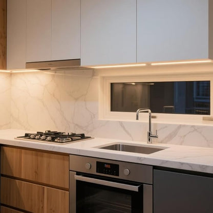 Under Cabinet Lighting Plug in. 3 PCS 12 Inches Likable Slim Bright Light Bars. Dimmable 14W Under Cabinet Lights for Kitchen Over Counter Coffee Station Shelf Closets Warm White 3000K
