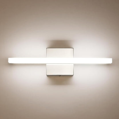 Combuh LED Bathroom Vanity Light Lamp 16Inch 9W IP44 Chrome Over Mirror Lighting Fixture Indoor Wall Sconce Modern Natural White 4000K