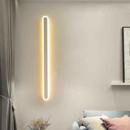 Minimalist LED Wall Lamp Warm Light Bedroom Backdrop Sconce for Living Stairway Corridor Energy-Saving Modern Wall Light Fixture Easy Installation