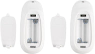 Battery Operated Wall Sconces Set of Two, Wireless Wall Sconces with Remote Control, 3CCT Dimmable Rechargeable Wall Lights, Black Wall Lamps for Bedroom, Living Room, RGB Bulbs Included, ETL Listed