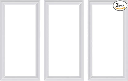 3 PCS Premade Wainscoting Panels Accent Wall Panels For Interior Wall Decor Easy DIY Build And Batten Chair Rail & Picture Frame Door Decor (8 x 16 in)