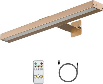 Picture Lights with Remote, Rechargeable Battery Painting Light, Dimmable/Timer Off 16 Inch Full Metal Art Display Light with 50LEDs for Picture Artwork Gallery Dartboard