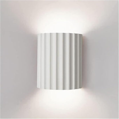 Nordic Minimalism Vintage Lamp Light Geometric Wall Lamp LED Wall Sconce Up Down Wall Lamp Resin Wall Spot Accent Lighting Indoor Lamps Night Lights for Living Room Bedroom Hallway(White)