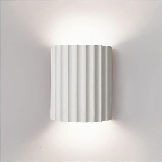 Nordic Minimalism Vintage Lamp Light Geometric Wall Lamp LED Wall Sconce Up Down Wall Lamp Resin Wall Spot Accent Lighting Indoor Lamps Night Lights for Living Room Bedroom Hallway(White)
