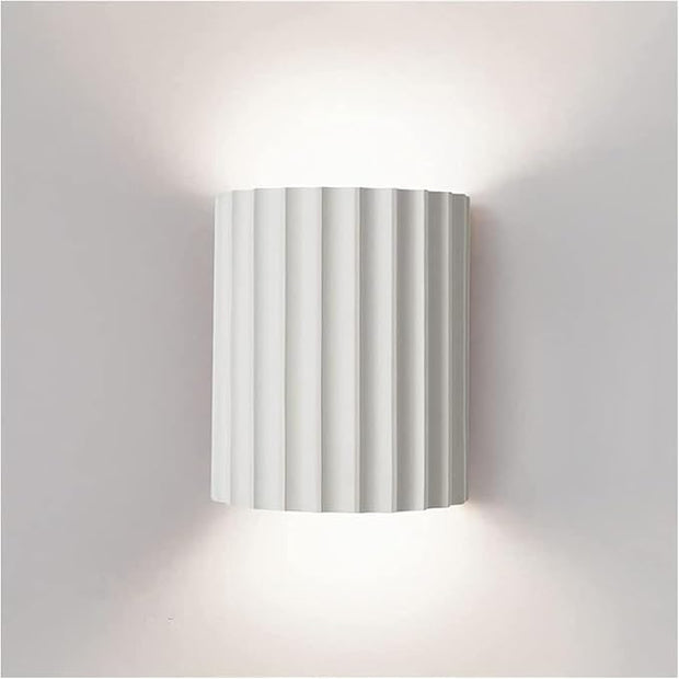 Nordic Minimalism Vintage Lamp Light Geometric Wall Lamp LED Wall Sconce Up Down Wall Lamp Resin Wall Spot Accent Lighting Indoor Lamps Night Lights for Living Room Bedroom Hallway(White)