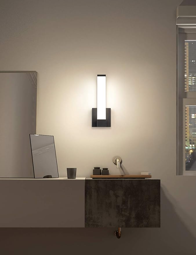 Black Wall Sconce for House Decor LED Wall Lights for Bedroom Bedside Wall Lamp Modern Indoor LED Hallway Sconces Wall Lighting 12