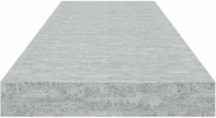 Set of 2 Concrete Grey Honeycomb MDF Floating Wall Shelves with Invisible Mounting System for Modern Home Office Decor and Display Storage