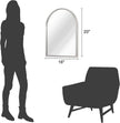Arched Bathroom Mirror, Wall Mounted Mirror Arch Mirror Aluminum Alloy Frame Bathroom Mirror Living Room, Bedroom, Bathroom and Entryway 20