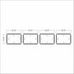 Peel and Stick Wall Molding Kit, Ready to Assemble Wainscoting Panels, Pre-Cut Molding Trim for Home and Office Interrior Wall Decor, DIY, Premade (4 Frames)