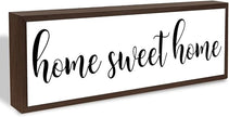 Home Sweet Home Sign, Rustic Framed Wood Sign, Wall Decoration for Room, Modern Farmhouse Wood Decor, Living Room Decors, Front Door Porch Decors, Shelf Counter Tabletop Decoration, Housewarming Gift