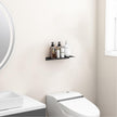 Danpoo Metal Wall Shelf, Black Floating Shelf, Small Bathroom Shelf, 12