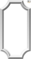 Ekena Millwork PNL12X24AS-02-CASE-12 Ashford Molded Scalloped Wainscot Wall Panel, 12