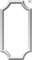 Ekena Millwork PNL12X24AS-02-CASE-2 Ashford Molded Scalloped Wainscot Wall Panel, 12