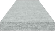 Gray Honeycomb MDF Floating Wall Shelf 35.4 Inches Long with Metal Mounting Hardware for Modern Home Storage and Display