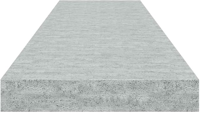 Gray Honeycomb MDF Floating Wall Shelf 35.4 Inches Long with Metal Brackets for Modern Storage and Display