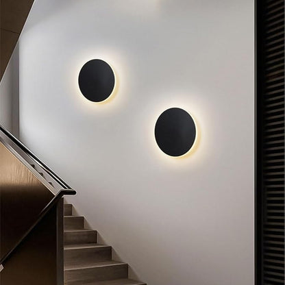 Wall Sconces Modern Light Fixture White/Black Round Disc Wall Sconce Indoor Decorative Wall Light Creative Minimalist Lighting for Living Room Stairs Bedroom Aisle Bathroom Bedsid