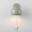 Globe Electric 65866 Willow 1-Light Plug-in or Hardwire Wall Sconce, Sage Green, Matte Brass Accent, Bulb Not Included