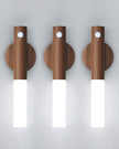 iThird Battery-Operated Wall Sconce Wall Lights: 2200mAh Rechargeable Motion Sensor Magnetic Wireless Stairway Lights Portable Hallway Light Wooden Wall Lighting for Bedroom Stair(White Light)