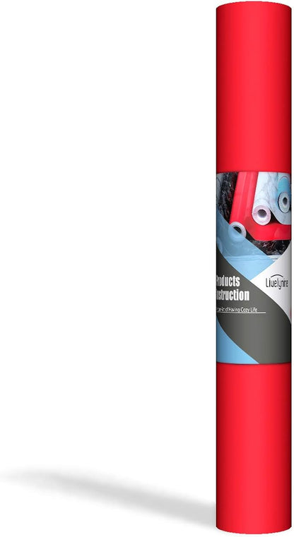Livelynine Red Contact Paper Peel and Stick Roll Self Adhesive Vinyl Wrap Removable Wallpaper Waterproof Countertops Shelf Liners Cabinets Old Furniture Crafts Wall Paper Decorations 15.8x78.8'
