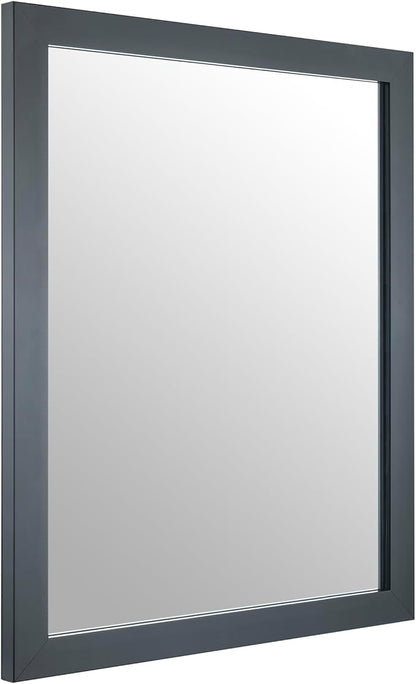 BOMINICA Rectangular Wall Mirror Framed Decorative Mirror 12” x 16” for Bathroom, Living Room, Vanity, Black