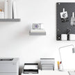 Grey Honeycomb Floating Wall Shelf with Invisible Mounting System, 9.1 x 9.3 x 1.5 Inches, Modern MDF and Metal Storage for Living Room Office Bedroom, Durable and Stylish