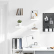 Set of 4 Floating Wall Shelves High Gloss White Honeycomb MDF Metal Modern Aesthetic Storage Display
