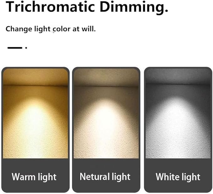 Modern Linear LED Wall Sconce 3 Color Change Minimalist Wall Lamp 30cm Length Black White Rotatable Lighting for Living Room Corridor Hallway Indoor Wall Mounted Light Fixture(Black)