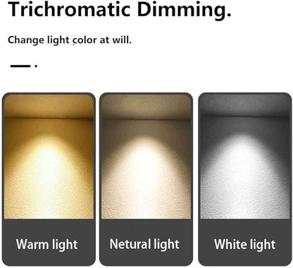 Modern Linear LED Wall Sconce 3 Color Change Minimalist Wall Lamp 30cm Length Black White Rotatable Lighting for Living Room Corridor Hallway Indoor Wall Mounted Light Fixture(White)