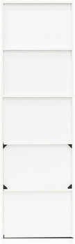 Furinno LUDER Book Shelf, 5-Cube Bookshelf, Bookcase with Open Shelf, 9.4 x 15.8 x 52, for Living Room, Bedroom, Home Office, White/Pink
