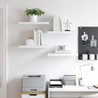 White Honeycomb MDF Metal Medium Floating Wall Shelves Set of 4, Modern Minimalist Display Storage for Books and Decor, Easy Installation with Hardware, Durable Space-Saving
