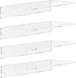 Weiai Clear Acrylic Shelves 12 Inch, Floating Wall Mounted Shelf for Wall Storage, Set of 4