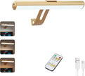Picture Light, Rechargeable Picture Light for Paintings with Remotes, Wireless Picture Frame Light, 3 Lighting, 300LM Battery Operated Art Light for Display, Picture-Gold