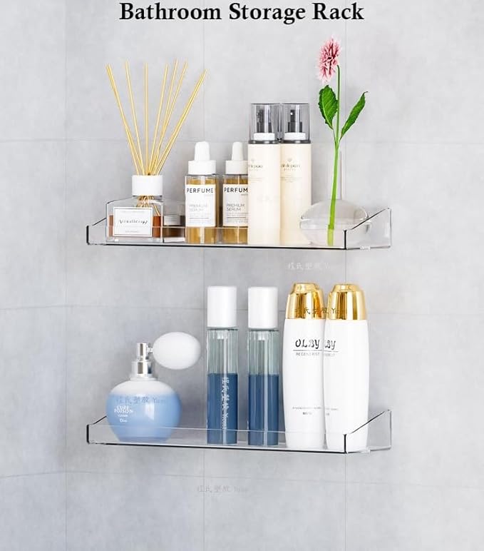 4 Pcs Acrylic Floating Shelves, 15