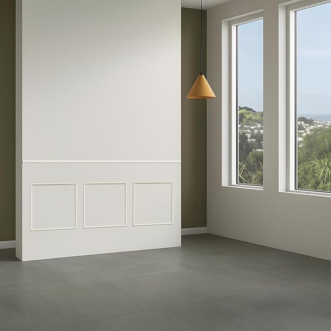 3 Frames 24 x 24” Premade Wainscoting Panels, Pre-Cut Accent WallMolding Kit, WallPanels for Interior WallDecor