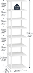 HOOBRO Vertical Shoe Rack, 8-Tier Narrow Shoe Shelf, Shoe Storage Organizer for Small Space, 11